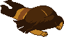 pixel art of the fallen child from Undertale on the ground